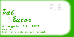 pal butor business card